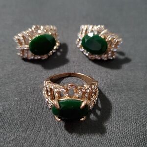 Vintage Earrings & Ring Jewelry Set